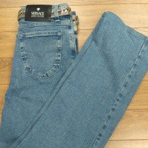 VERSACE JEANS COUTURE Blue Denim Jeans With Belt